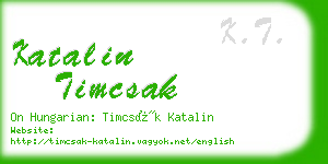 katalin timcsak business card